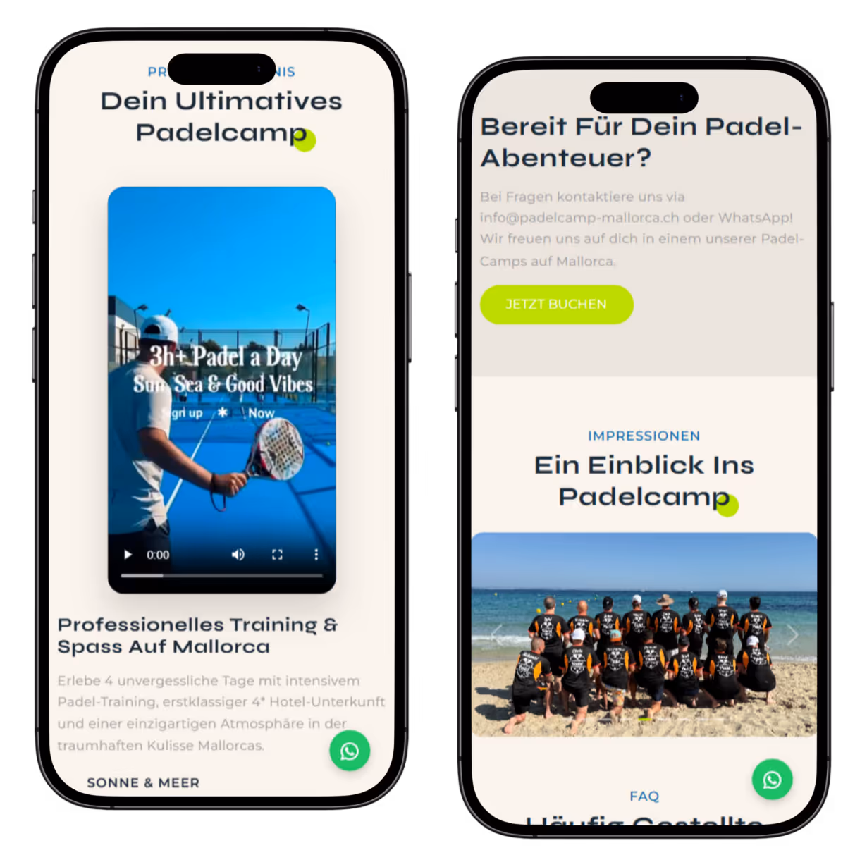 Padelcamp Mallorca auf Mobile