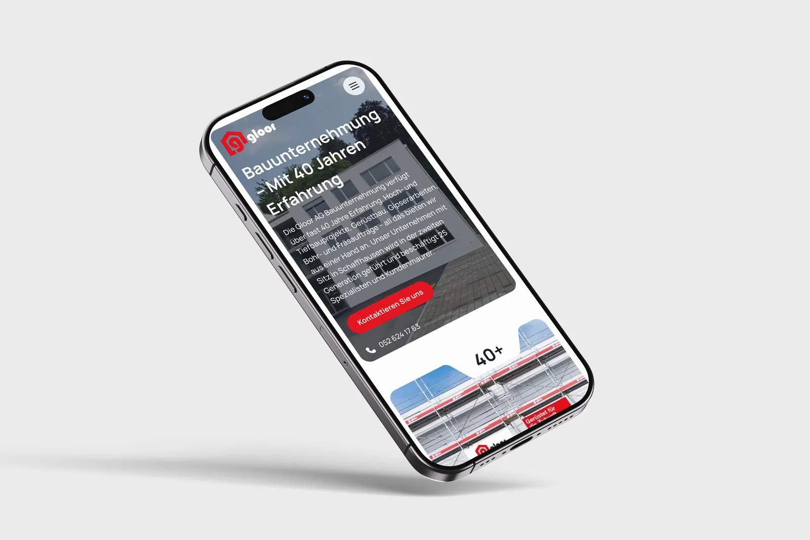 Website Gloor Bau AG