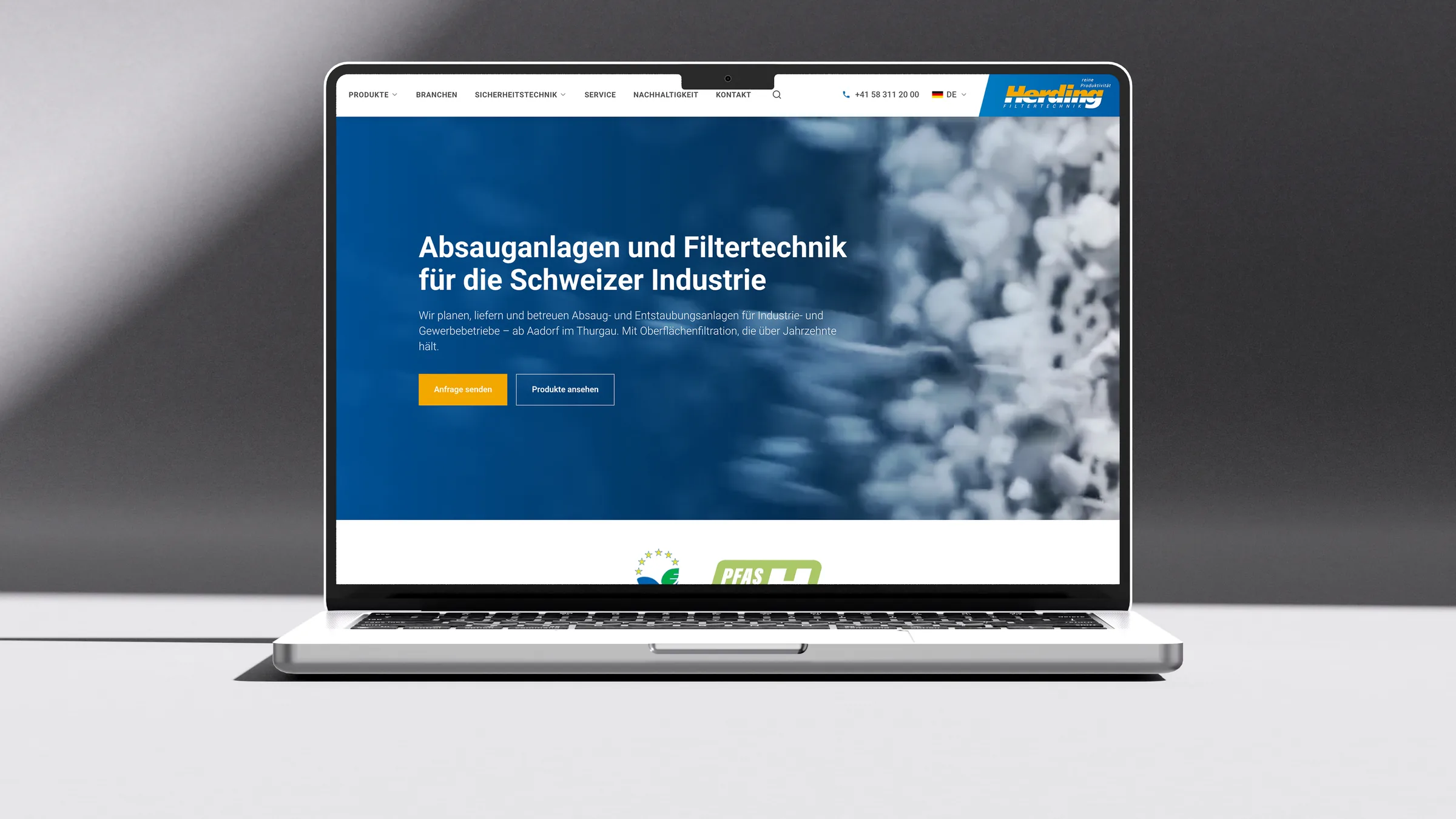 Website Herding AG Filtertechnik