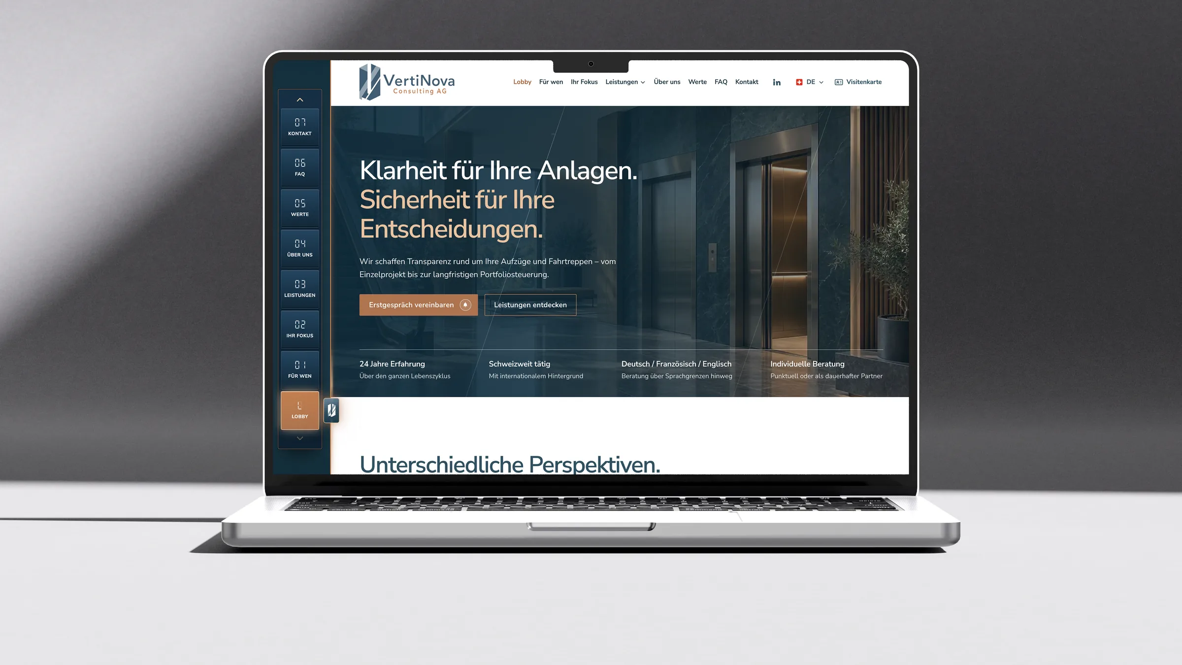 Website VertiNova Consulting AG